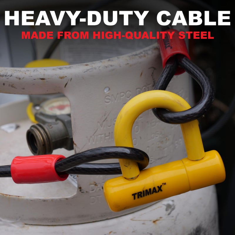 Trimax TDL1510 - Trimaflex Dual Loop Multi-Use Security Cable 15 Feet x 10mm - Commercial Grade Security Cable for Equipment, ATVs, Motorcycles, More - Image 3
